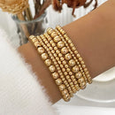 Gold Beaded Charm Bracelet