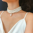 Irregular Pearl Choker Necklace