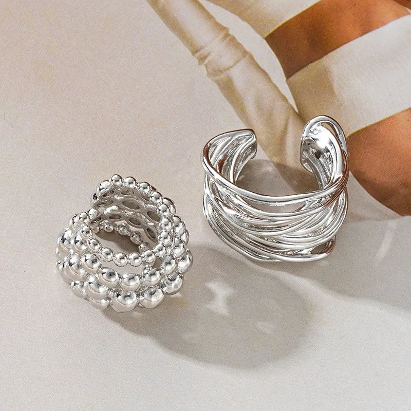 Wide Clip-On Earrings Set