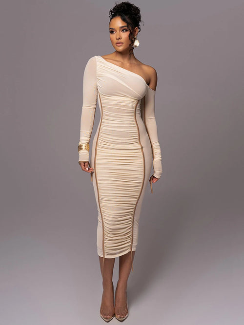 BlissBloom Sheer Sleeve Dress