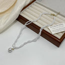 Layered Pearl Choker Necklace