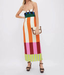 Striped Backless Boho Dress