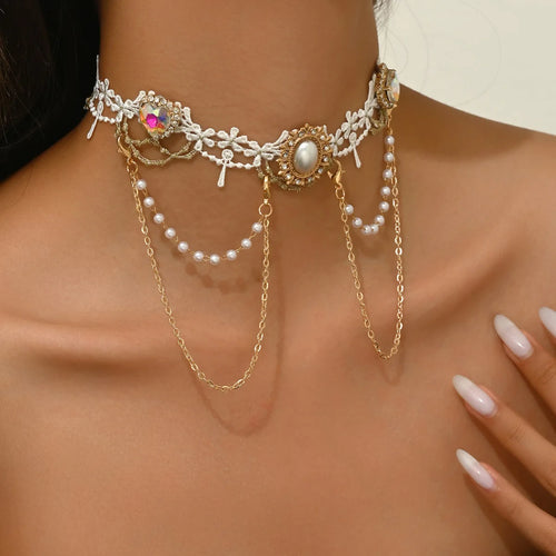 Lolita Lace Pearl Necklace