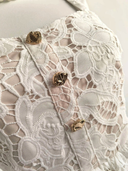 Embroidery Lace Party Dress