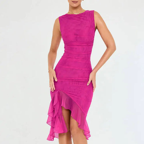 Tie-Dye Bodycon Maxi Dress