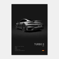 Sports Car Wall Art Black White Pop 911 GT Turbo Canvas Painting Living Room Home Decor Gift Garage