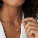 Zircon Letter Choker Necklace