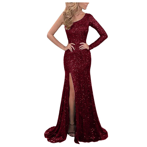 One-Shoulder Sequin Dress