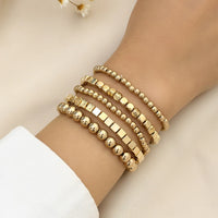 Gold Beaded Charm Bracelet