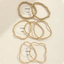 Gold Beaded Charm Bracelet