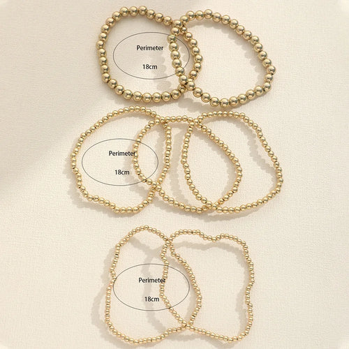 Gold Beaded Charm Bracelet