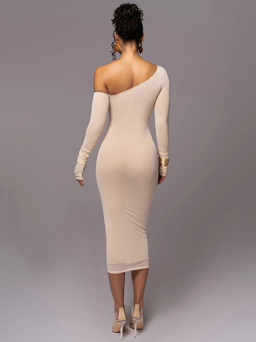 BlissBloom Sheer Sleeve Dress