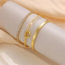 Gold Plated Bracelets Set