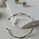 Twisted Wave Silver Bracelet