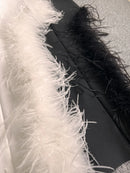 Strapless Feather Midi Dress