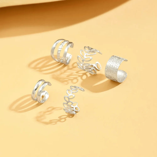 Elegant Silver Ear Cuffs