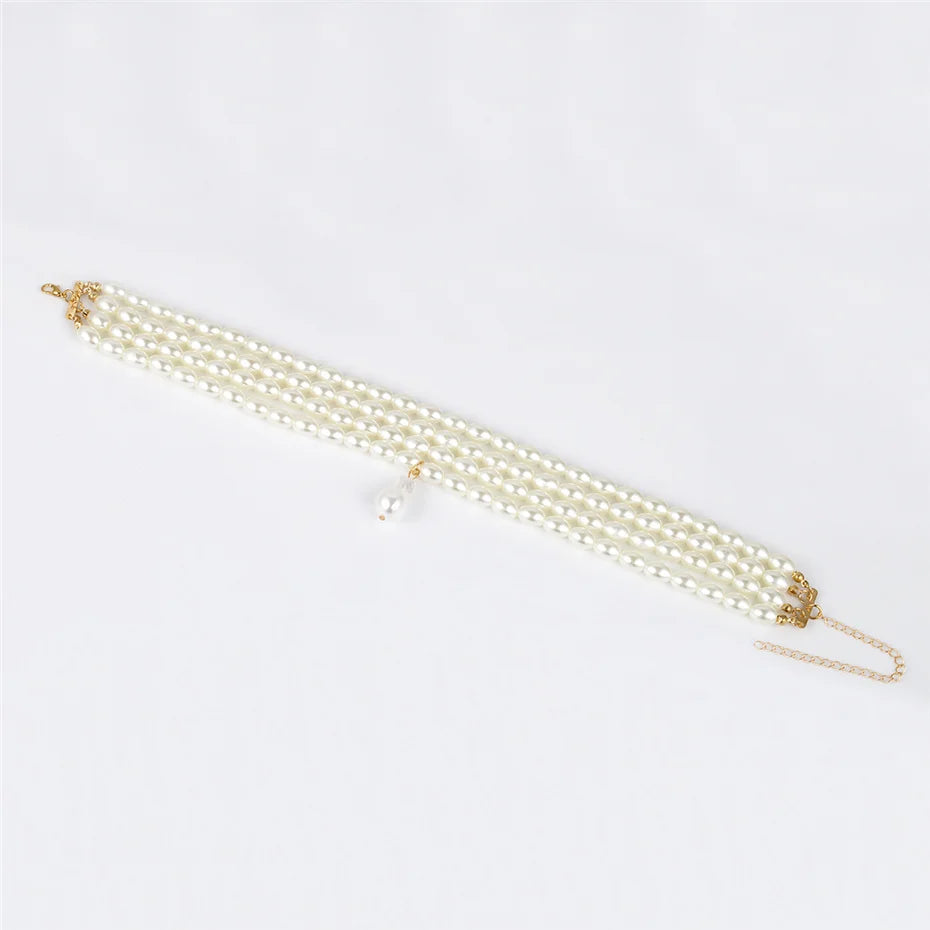 Irregular Pearl Choker Necklace
