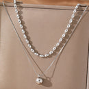 Double Chain Ball Necklace