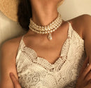 Irregular Pearl Choker Necklace