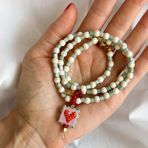 Turquoise Heart Pendant Necklace