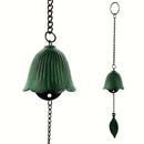 Creative Japanese Cast Iron Wind Chime Hanging Decoration Retro Metal Leaf Bell for Balcony Outdoor Garden