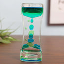 Liquid Motion Bubbler Hourglass Sensory Toy Stress Relief Prop for Kids Adults with Eye-Catching Short Movement