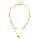 Double Chain Ball Necklace