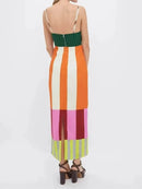 Striped Backless Boho Dress