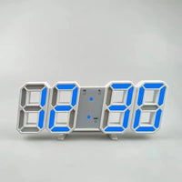3D LED Alarm Clock Date/Temperature Display for Home Kitchen Office Garden Wall Clock Times Digital Decor