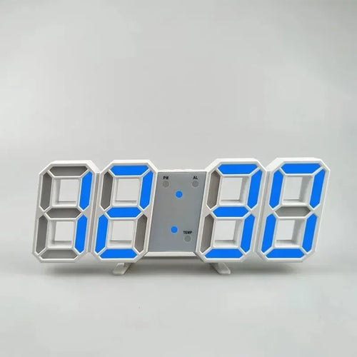 3D LED Alarm Clock Date/Temperature Display for Home Kitchen Office Garden Wall Clock Times Digital Decor