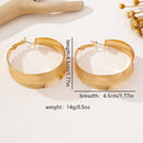 Brushed Gold Hoop Earrings