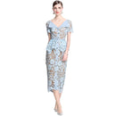 Beaded Lace Midi Dress