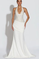 Sequin Halter Maxi Dress