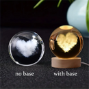 3D Crystal Ball Night Light Laser Engraved Solar System Globe Decoration for Home Desktop Astronomy Birthday Gift