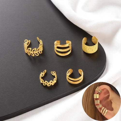 Elegant Silver Ear Cuffs