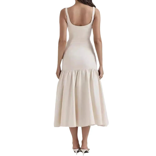 Summer Pleated Slim Dress