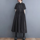 Ruffle Pleated A-Line Dress
