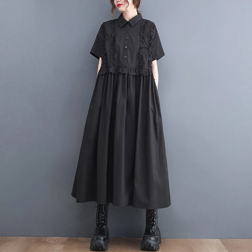 Ruffle Pleated A-Line Dress