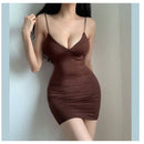 Pleated Bodycon Mini Dress