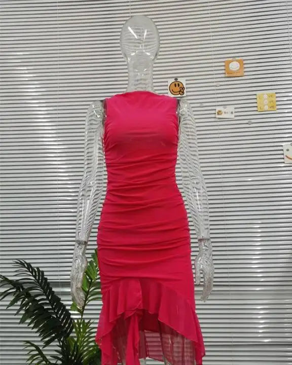 Tie-Dye Bodycon Maxi Dress
