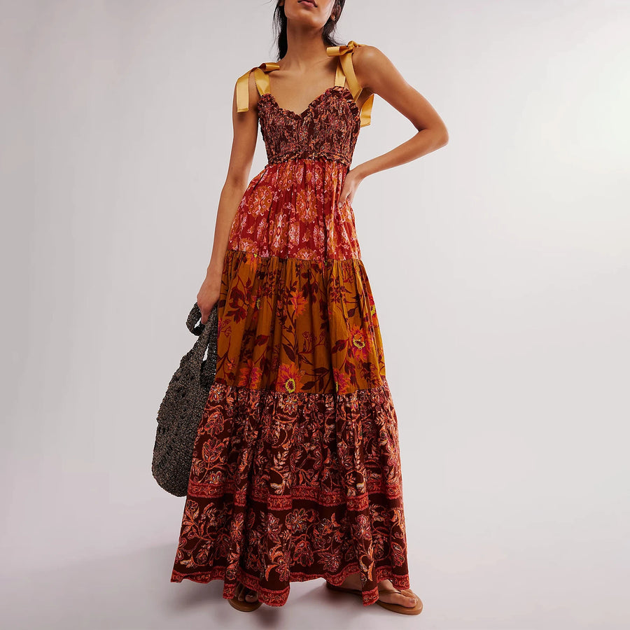 Boho Smocked Summer Dress