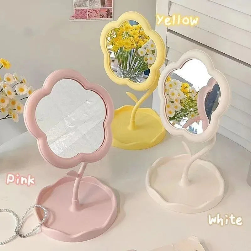 Creative Desktop Flower Mirrors Value Online Celebrity Gao Yan Decorative Mirrors for Bedroom Home Decor Eye Catching Short Length