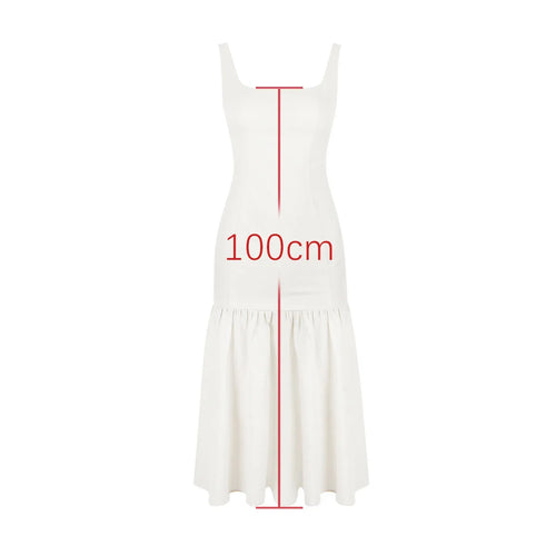 Red Suspender Dress