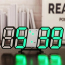3D LED Alarm Clock Date/Temperature Display for Home Kitchen Office Garden Wall Clock Times Digital Decor
