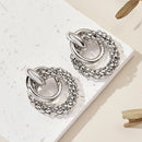 Double Ring Drop Earrings