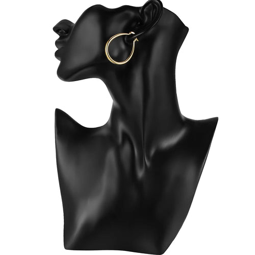 Oval Gold Silver Earrings