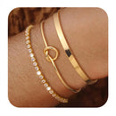 Gold Plated Bracelets Set