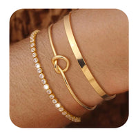 Gold Plated Bracelets Set