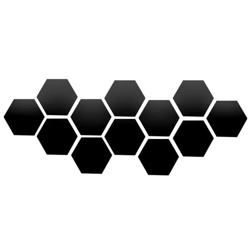 Rose Gold 3D Hexagon Mirror Wall Stickers DIY TV Background Decor for Living Room Bedroom Bathroom Home Decor