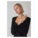 Strapless Feather Mini Dress